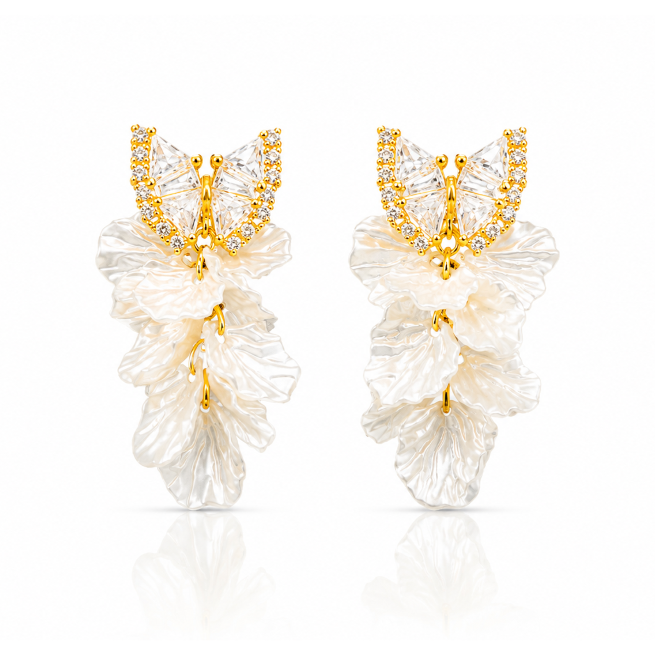 Butterfly in the Garden Drop Earrings