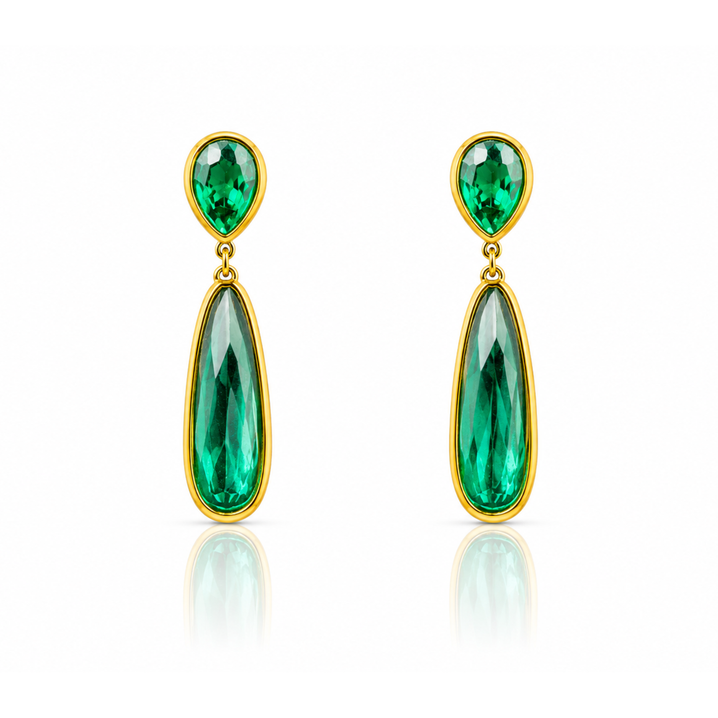 Aristocrat Green Drop Earrings