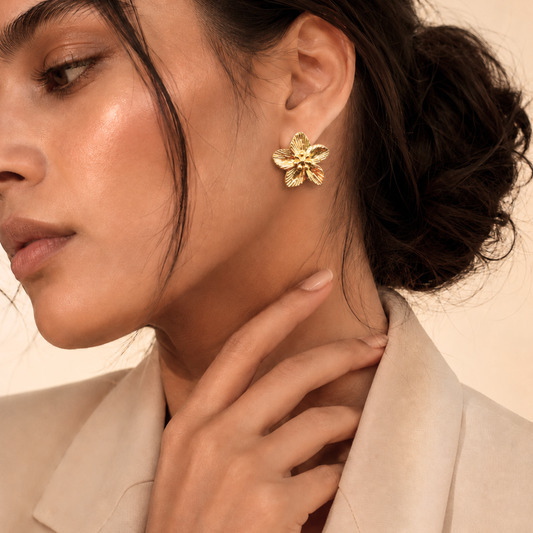 Ethereal Flower Stud Earrings