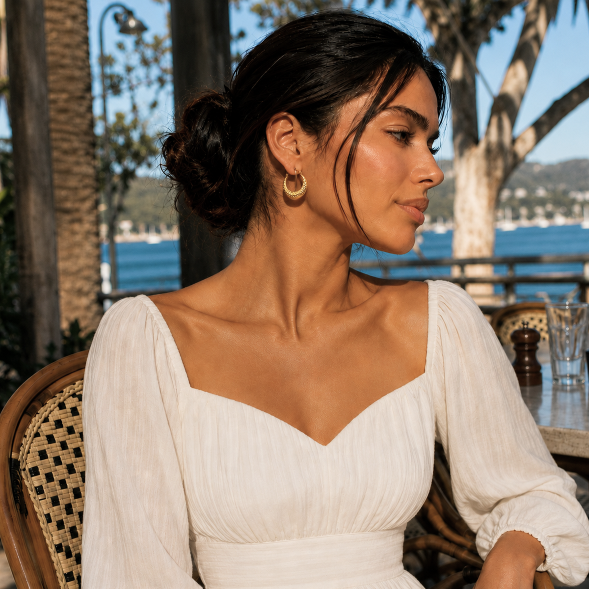 Chic Textured Hoop Earrings