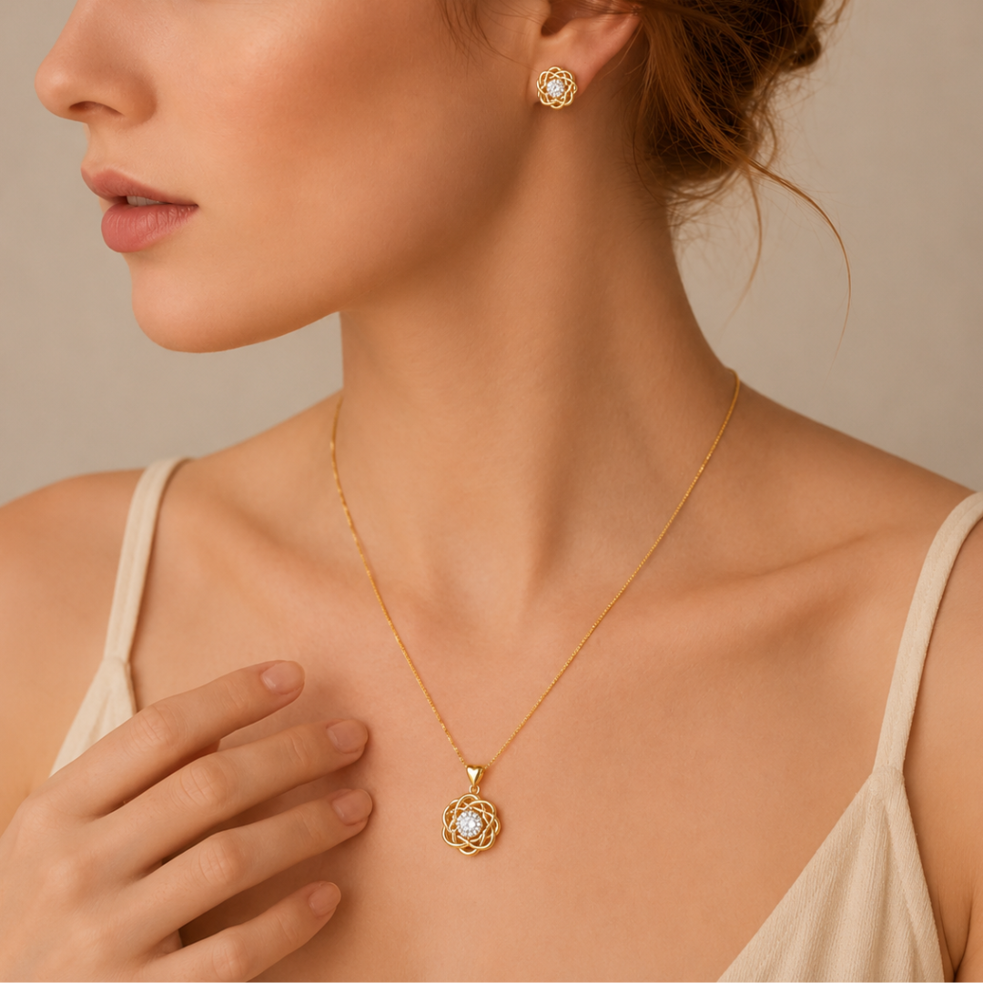 Amour Earrings And Pendant Set
