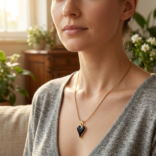 Black Heart Pendant Necklace