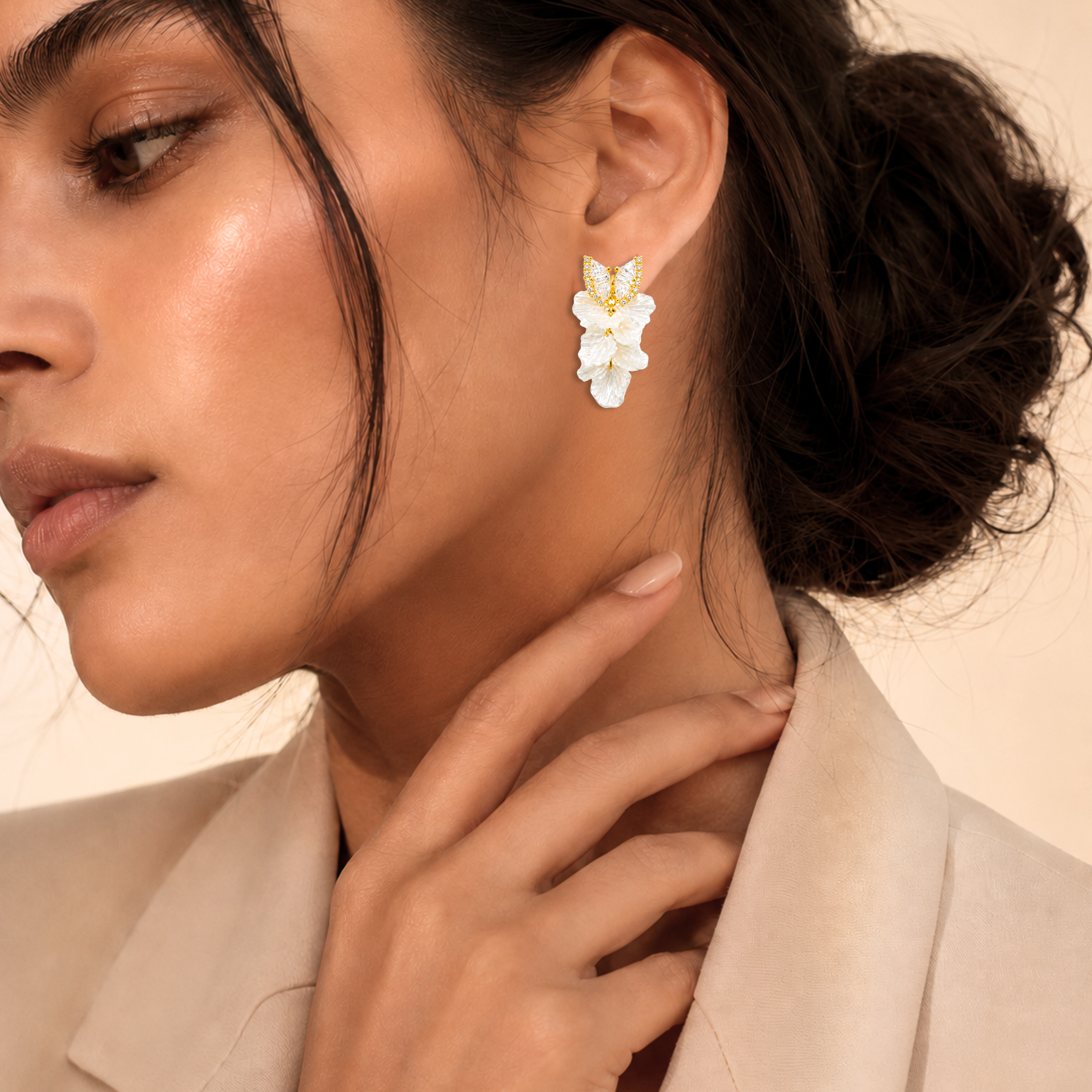Butterfly in the Garden Drop Earrings