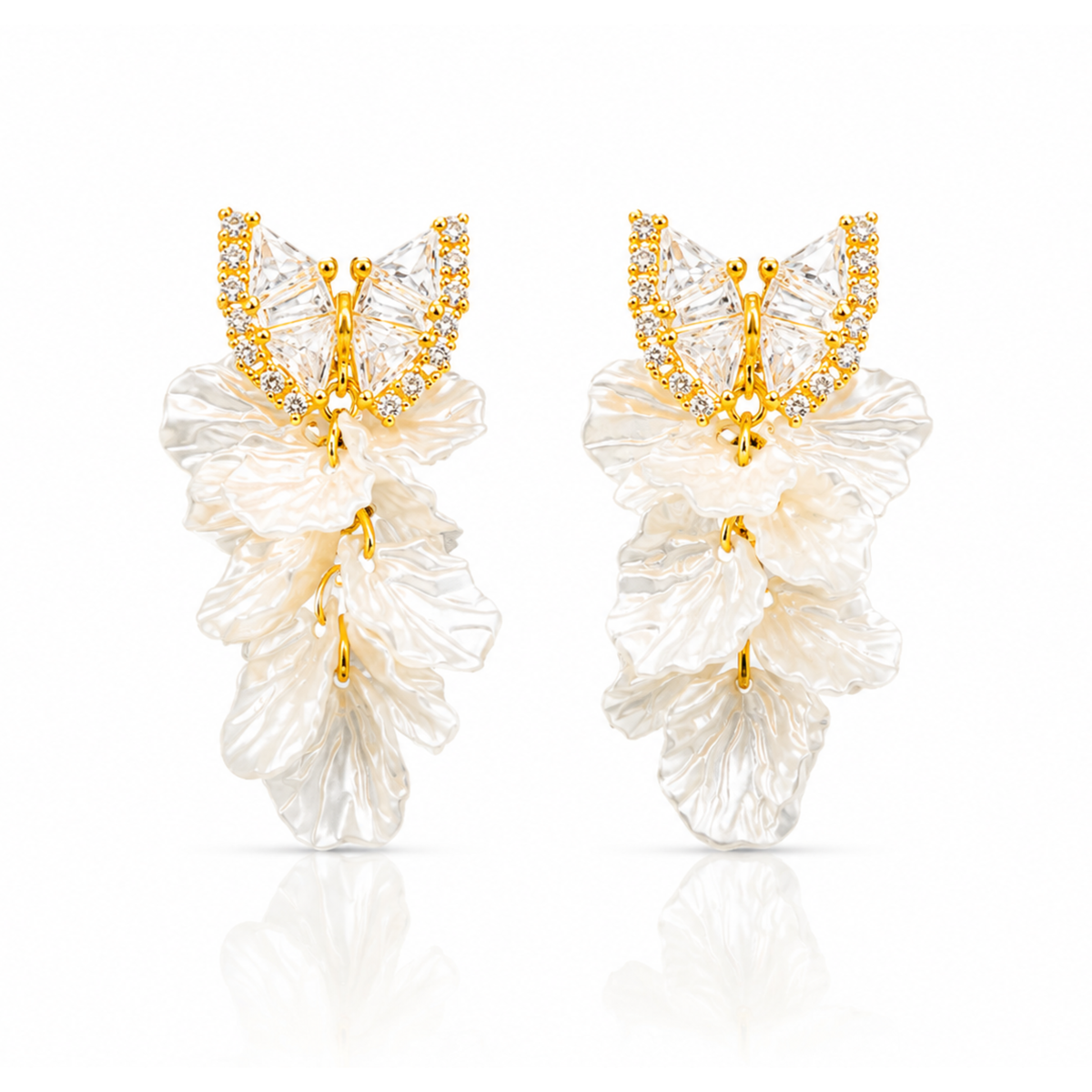 Butterfly in the Garden Drop Earrings