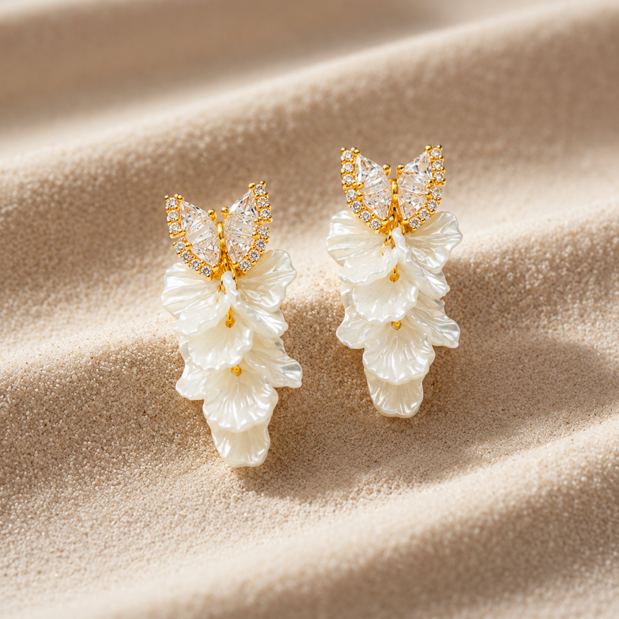 Butterfly in the Garden Drop Earrings