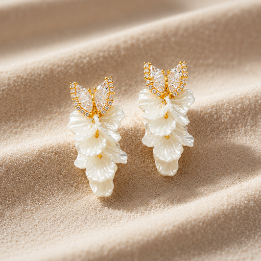Butterfly in the Garden Drop Earrings