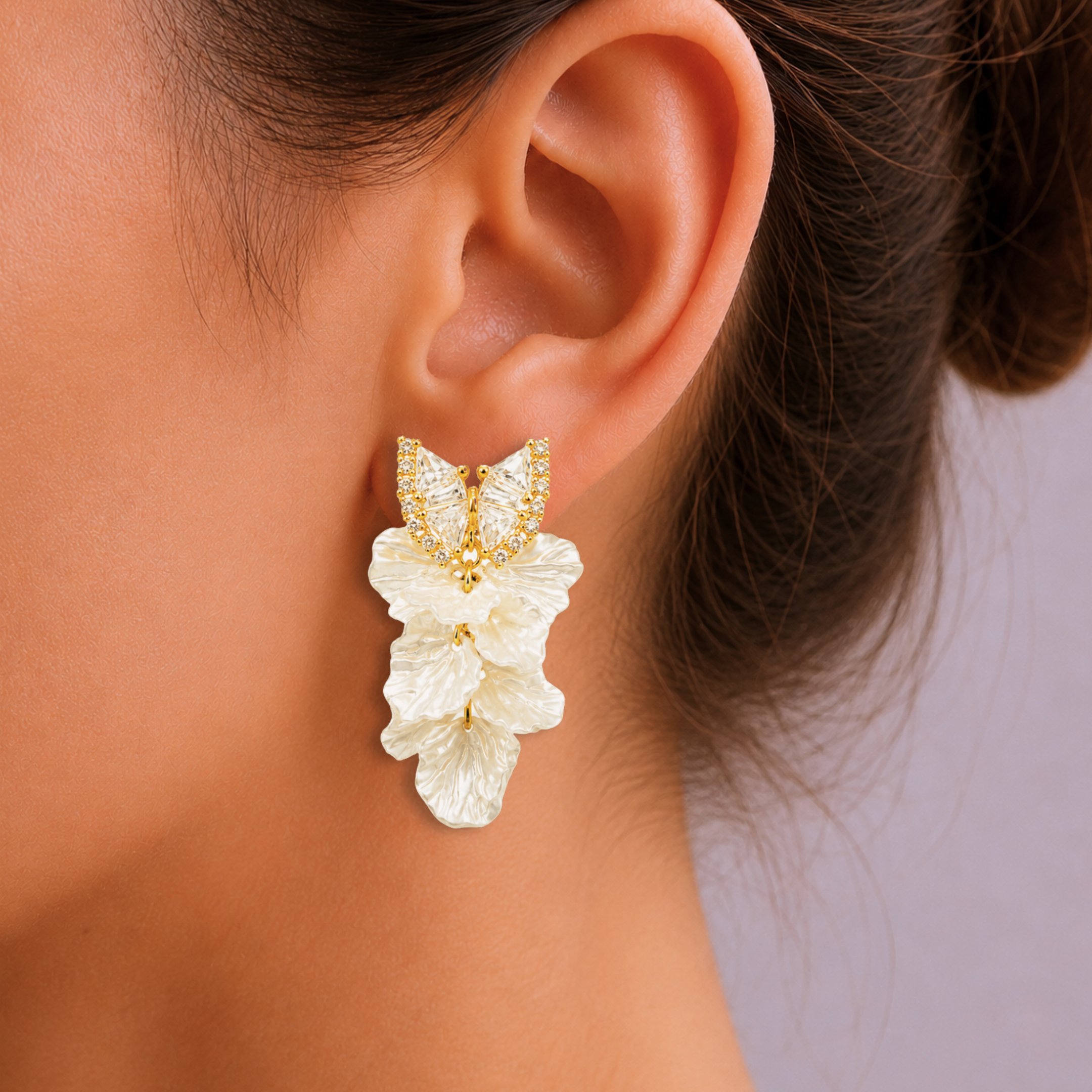Butterfly in the Garden Drop Earrings