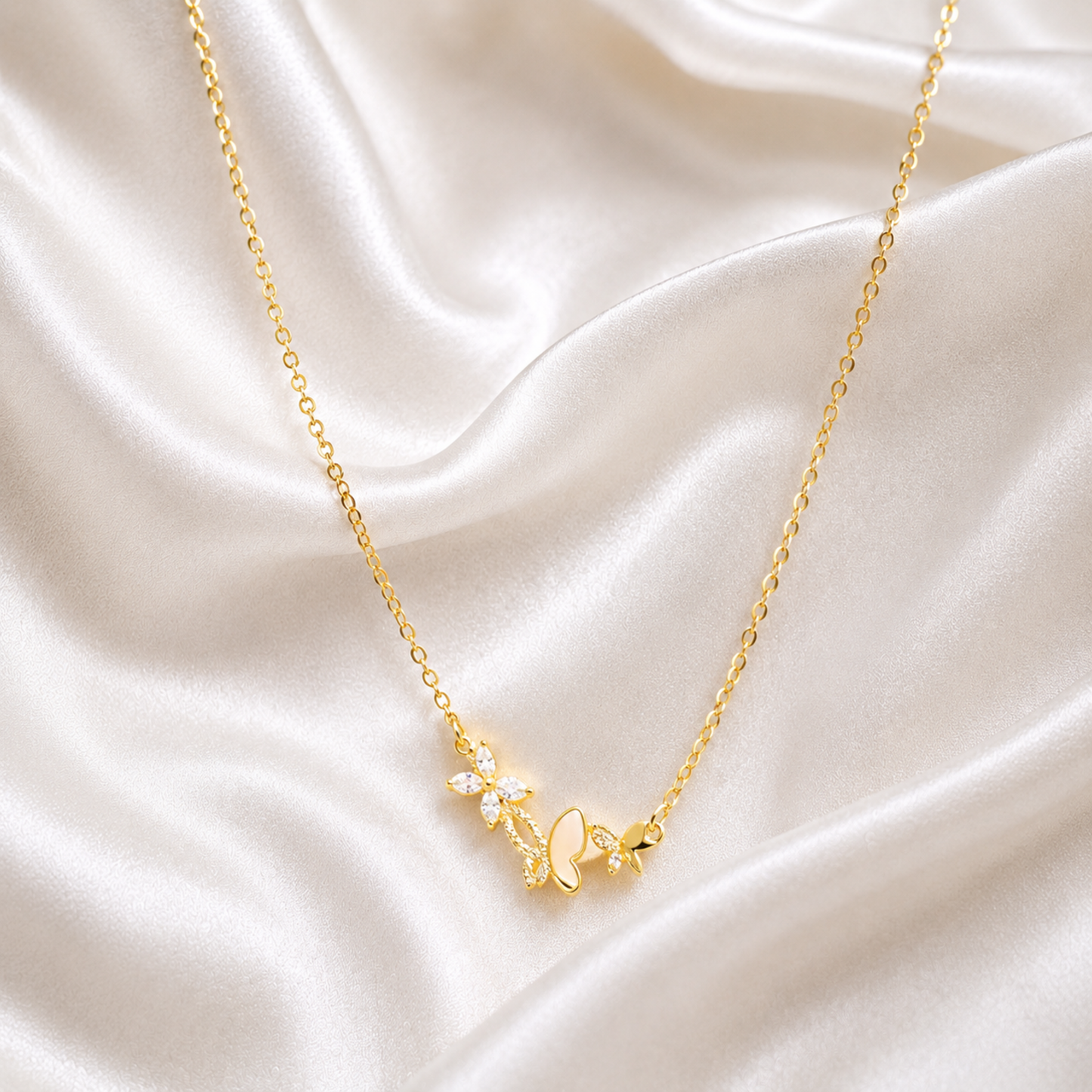 Happy Butterflies Pendant Necklace