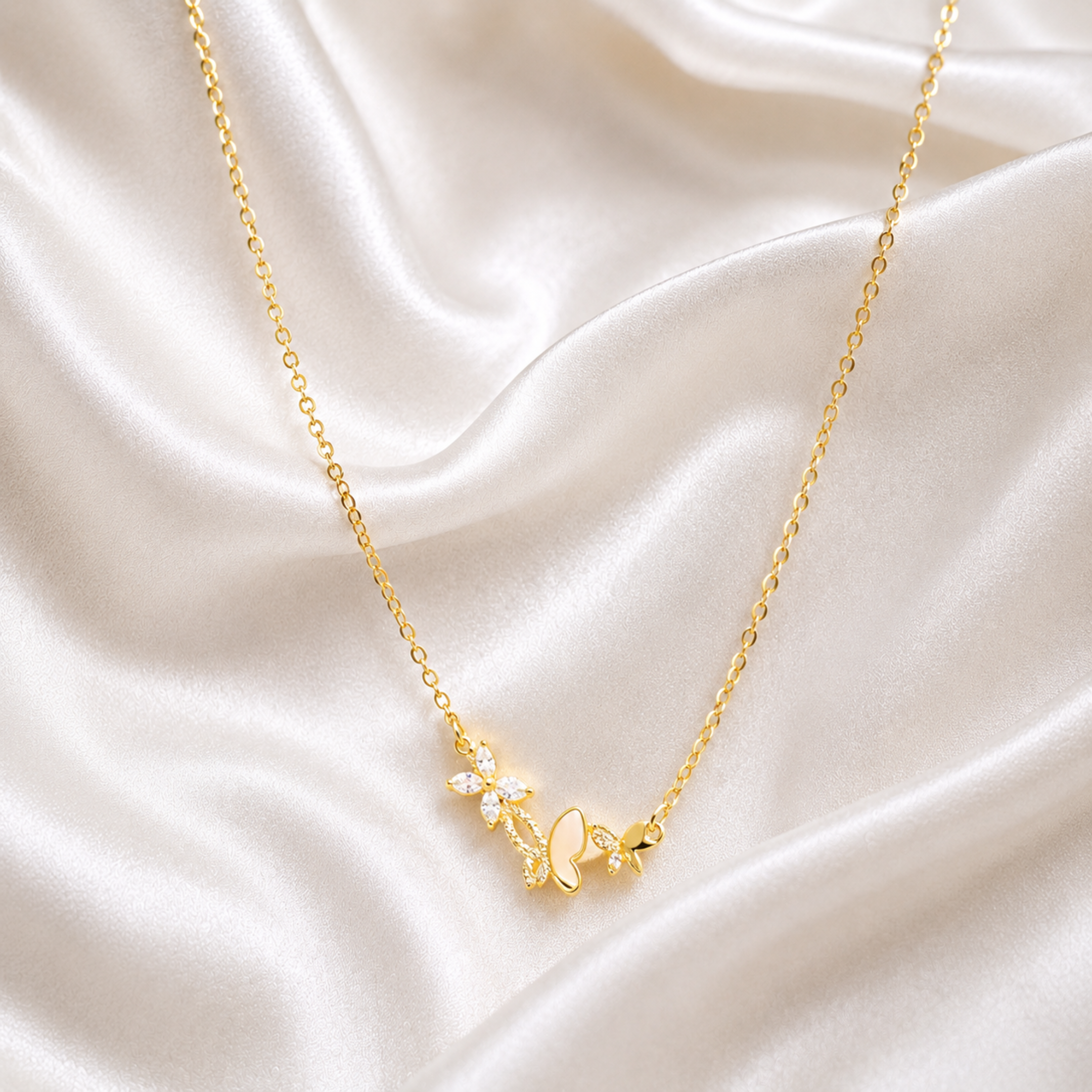 Happy Butterflies Pendant Necklace