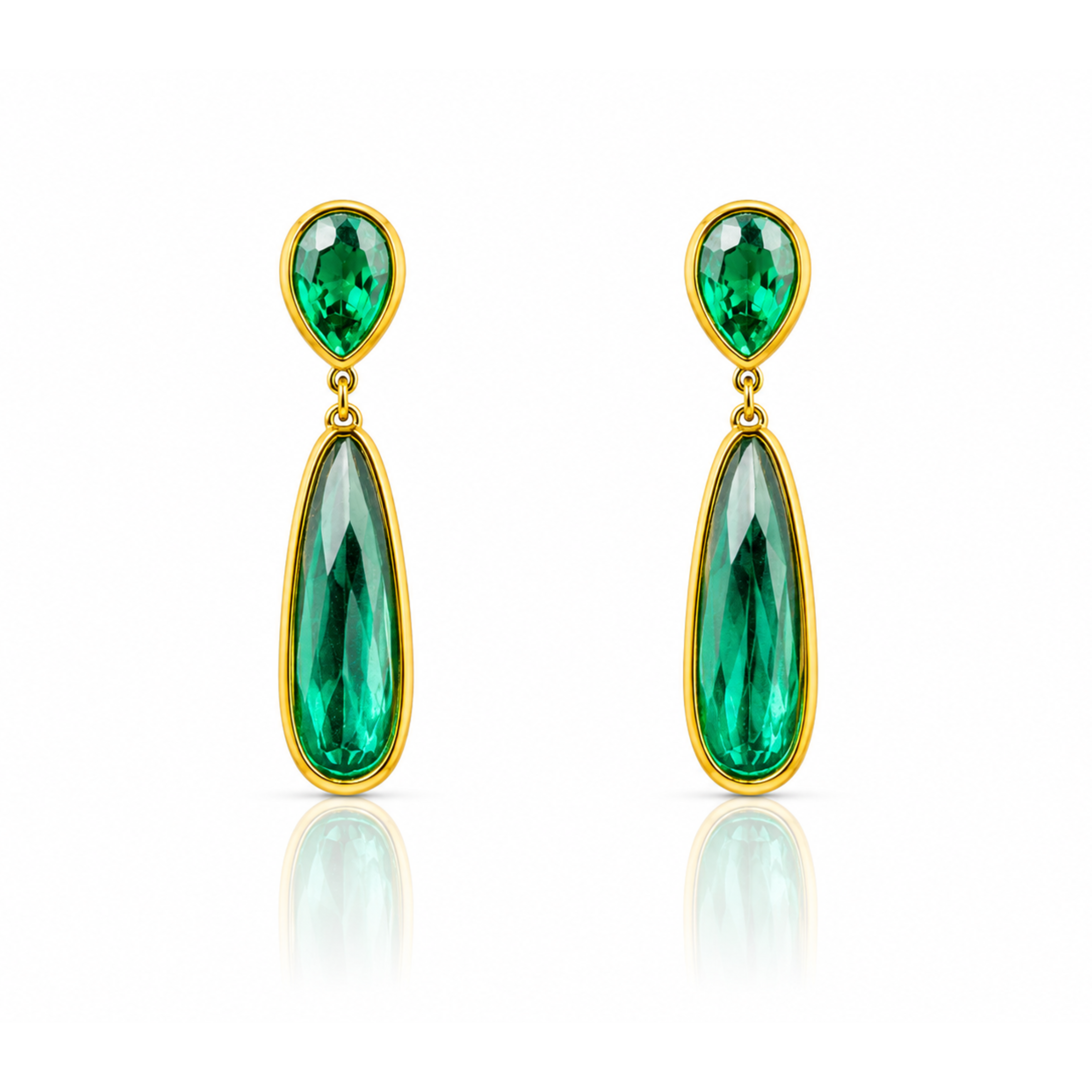 Aristocrat Green Drop Earrings