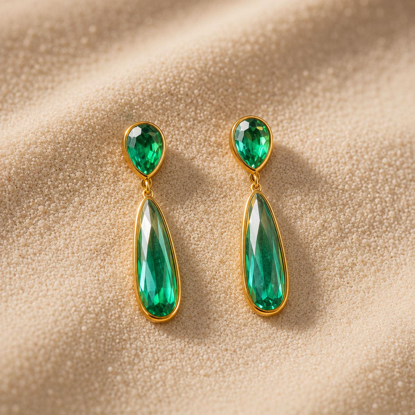 Aristocrat Green Drop Earrings
