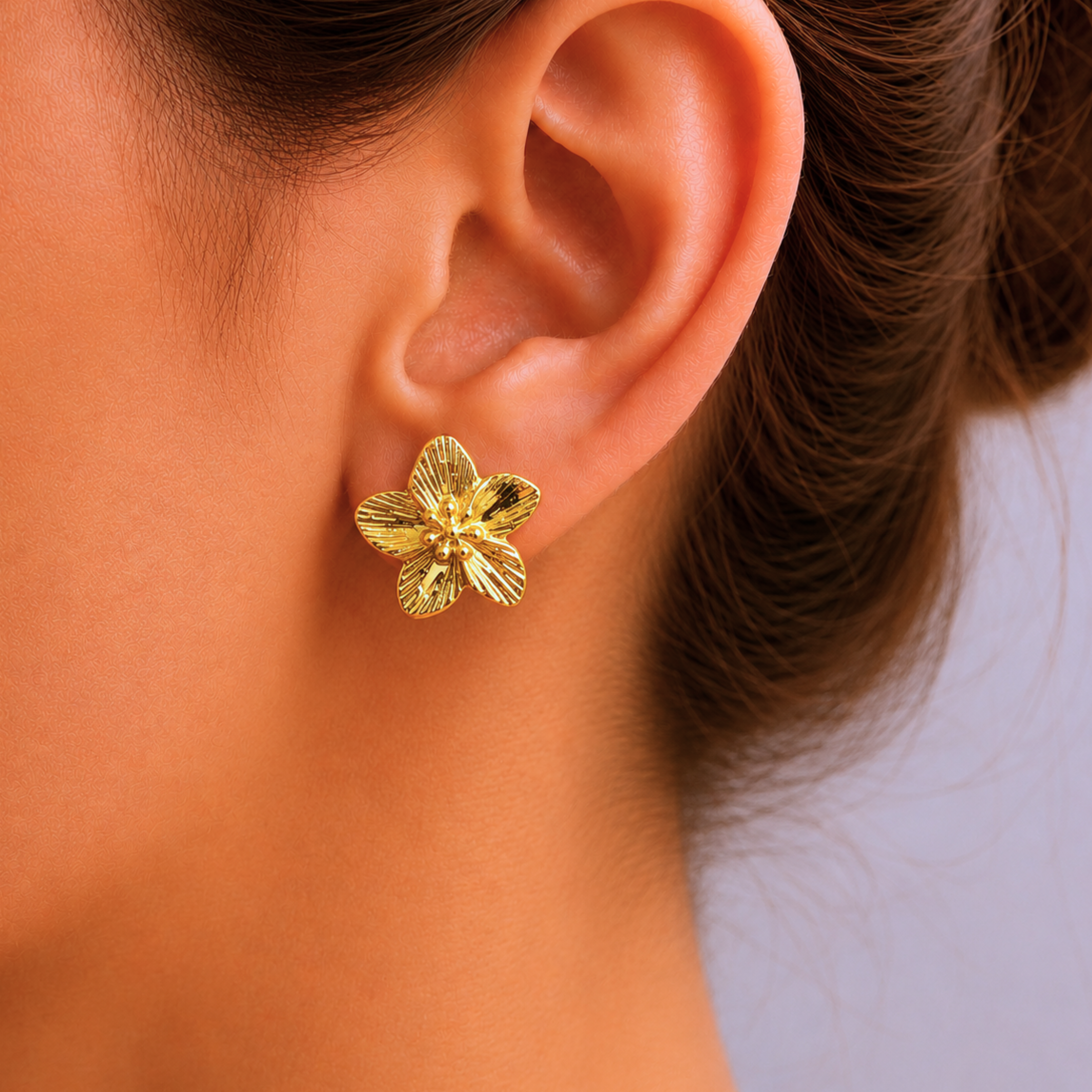 Ethereal Flower Stud Earrings