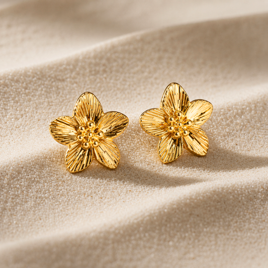 Ethereal Flower Stud Earrings
