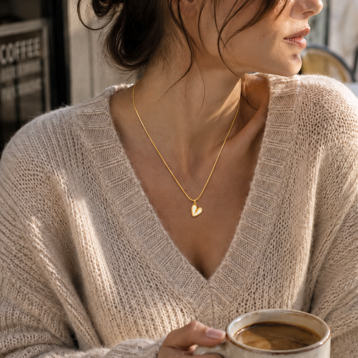 Angel's Heart Pendant Necklace