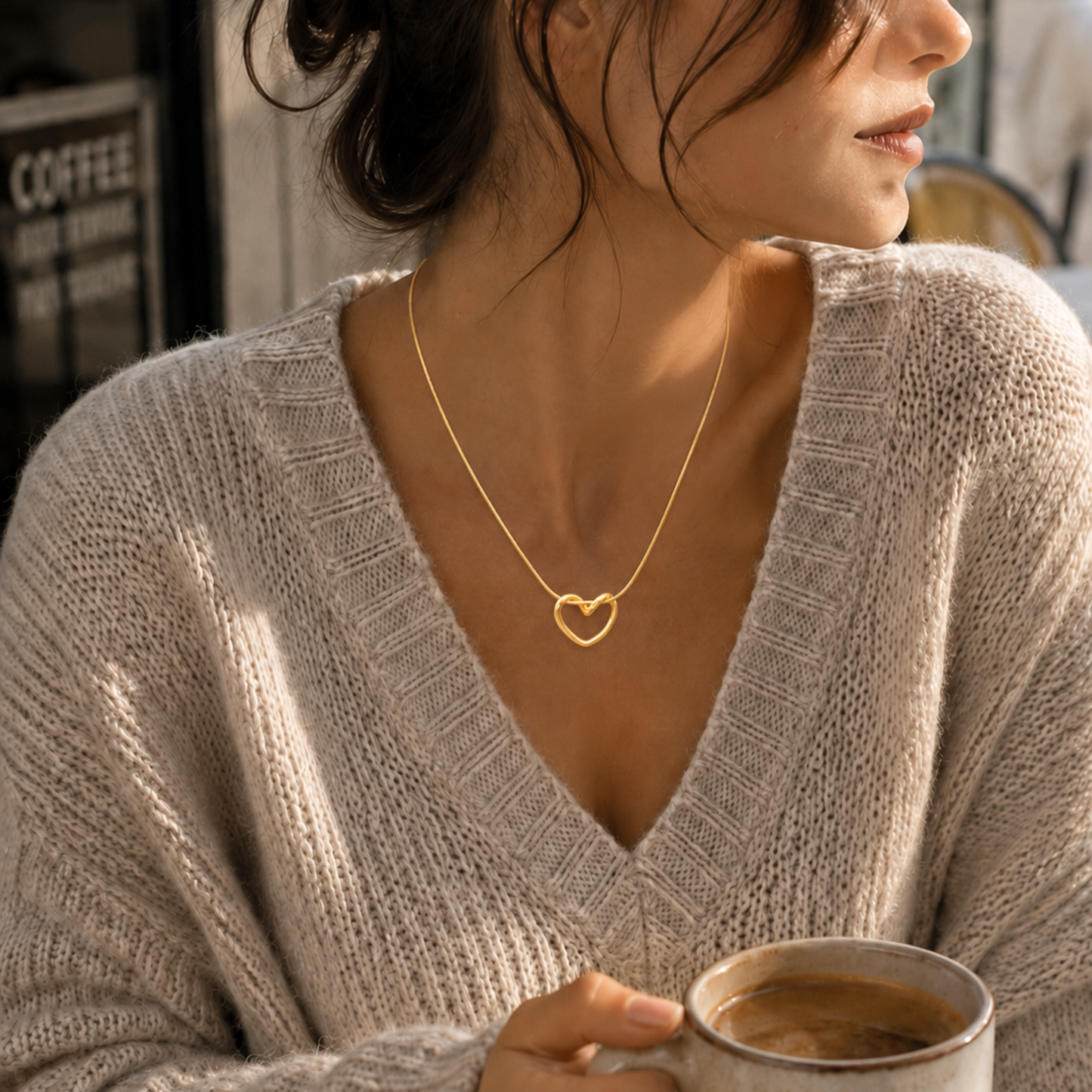 Open Heart Necklace