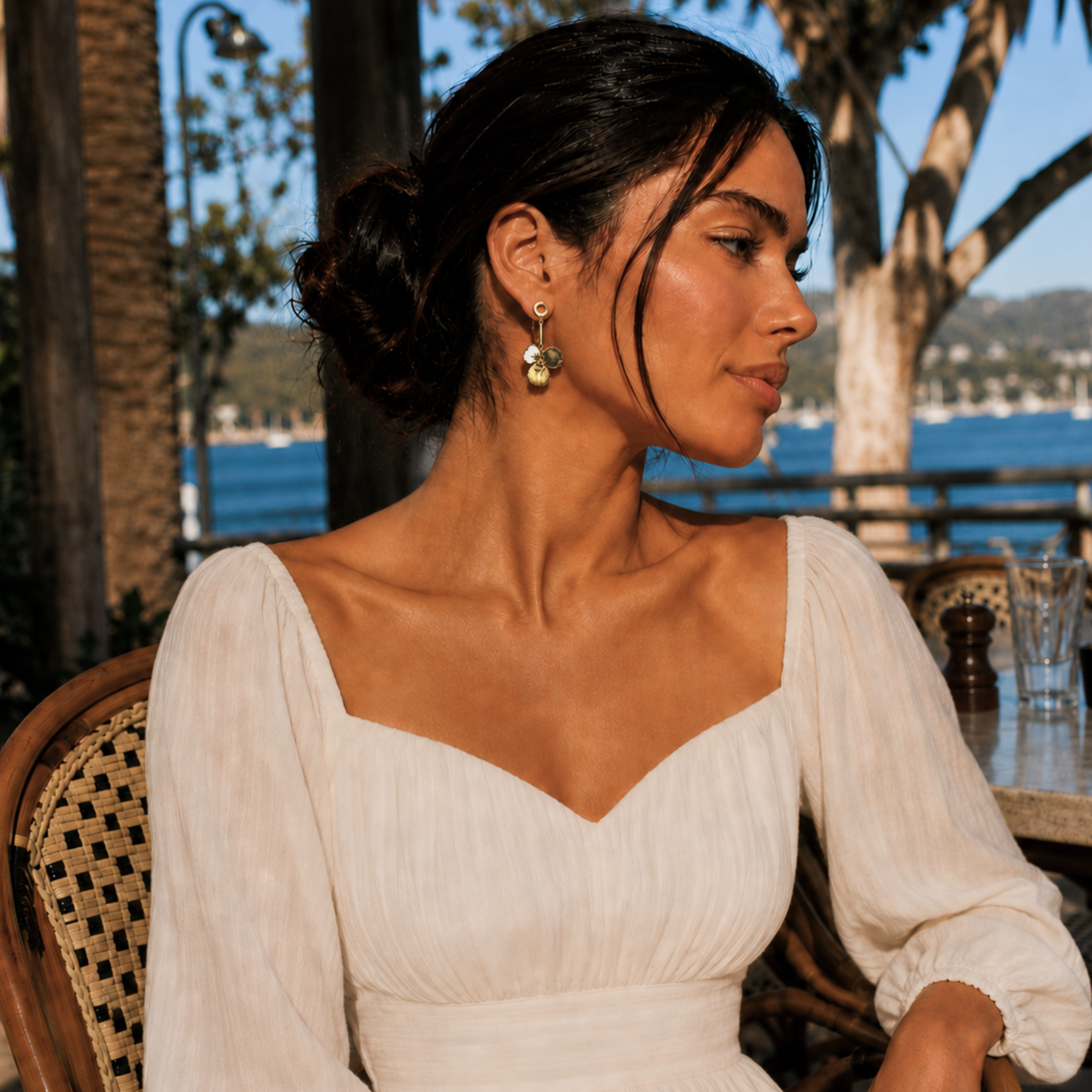 Pretty Flower Drop Earrings