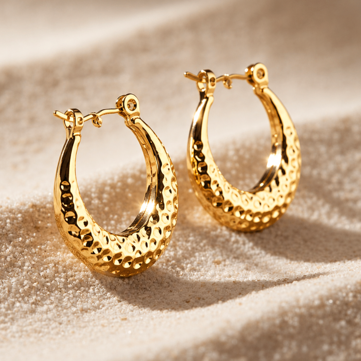 Chic Textured Hoop Earrings