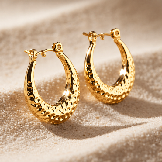 Chic Textured Hoop Earrings