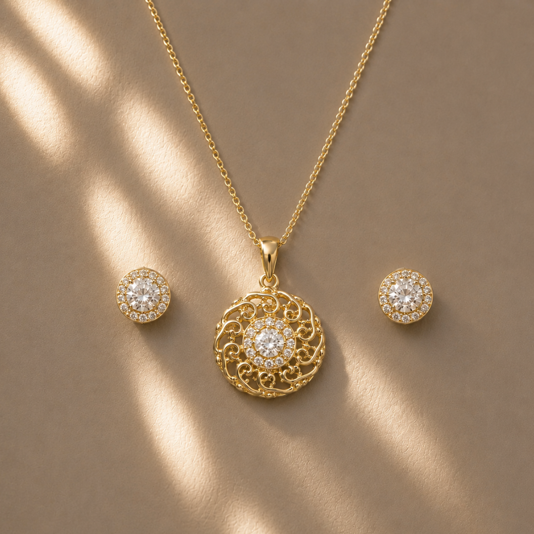 Sunshine Earrings And Pendant Set