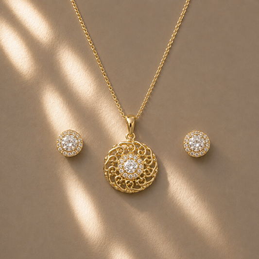 Sunshine Earrings And Pendant Set