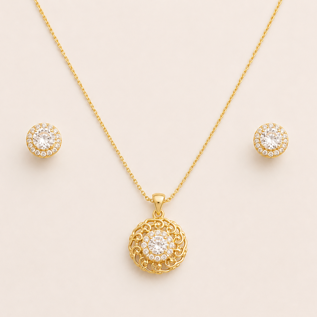 Sunshine Earrings And Pendant Set