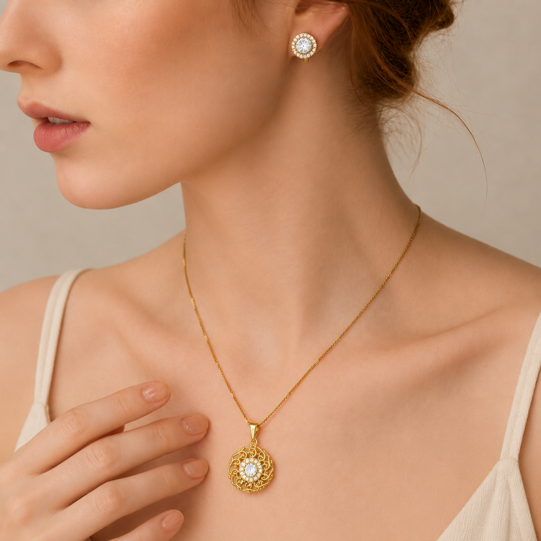 Sunshine Earrings And Pendant Set