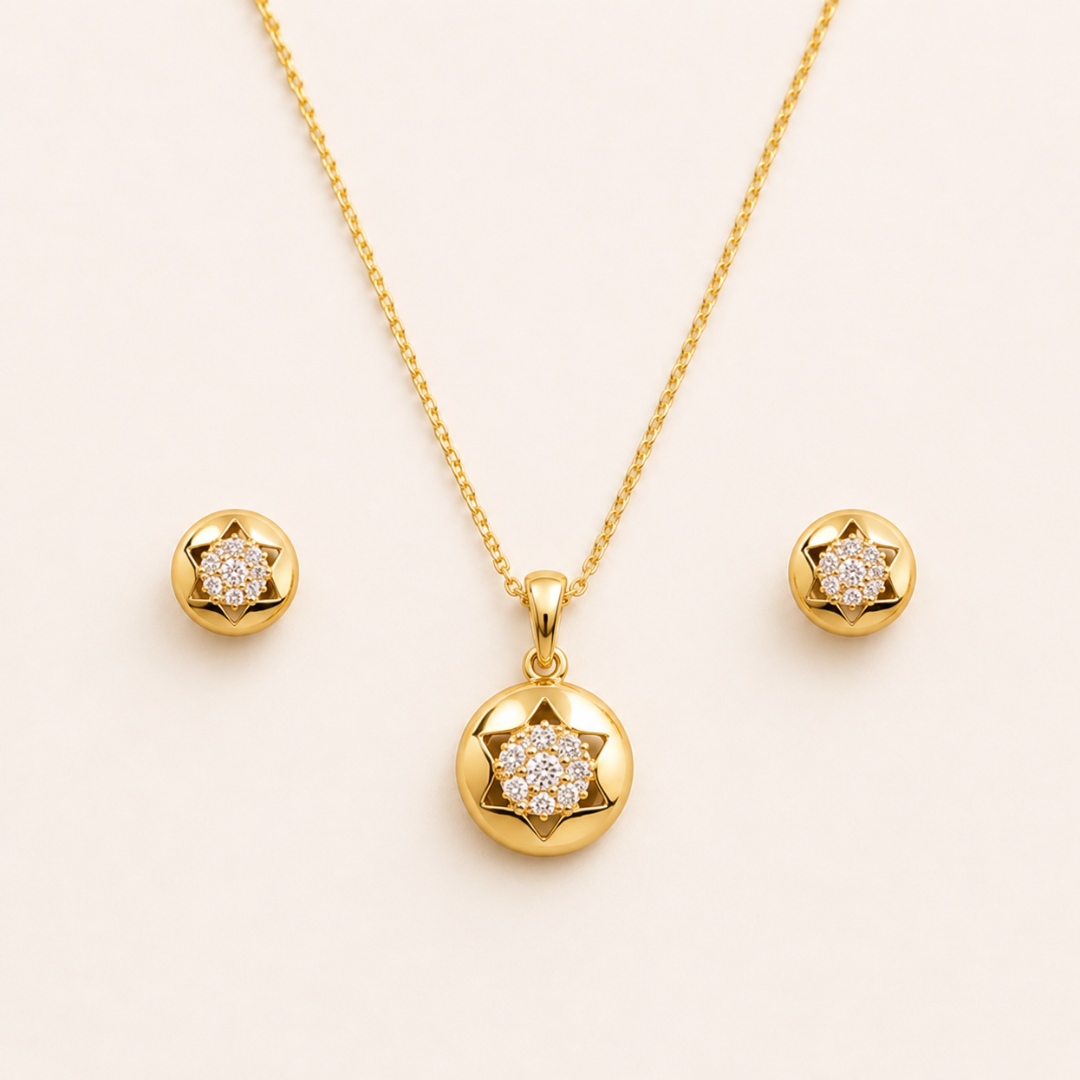Miss Perfect Earrings And Pendant Set