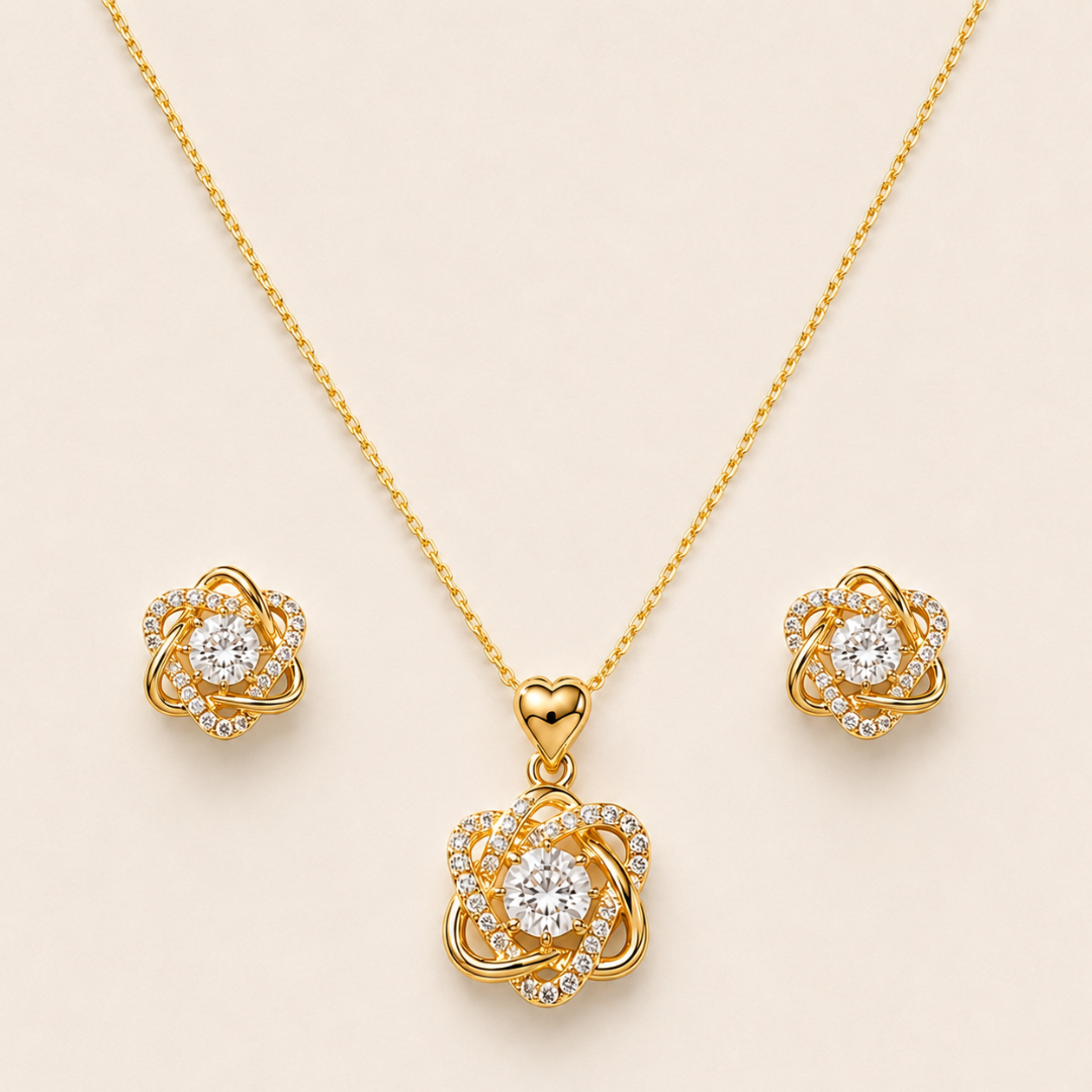 Amour Earrings And Pendant Set