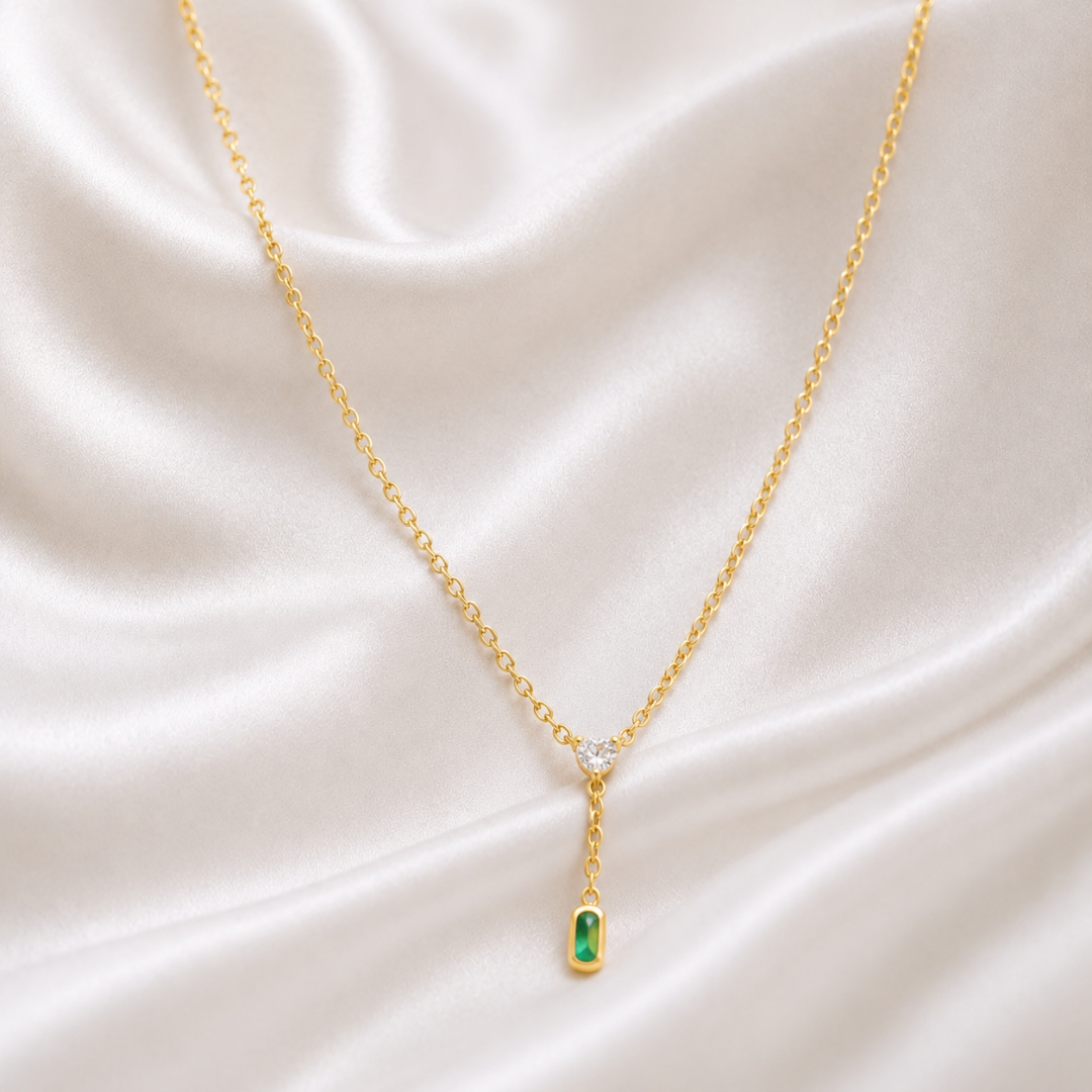 Slender Drop Pendant Necklace