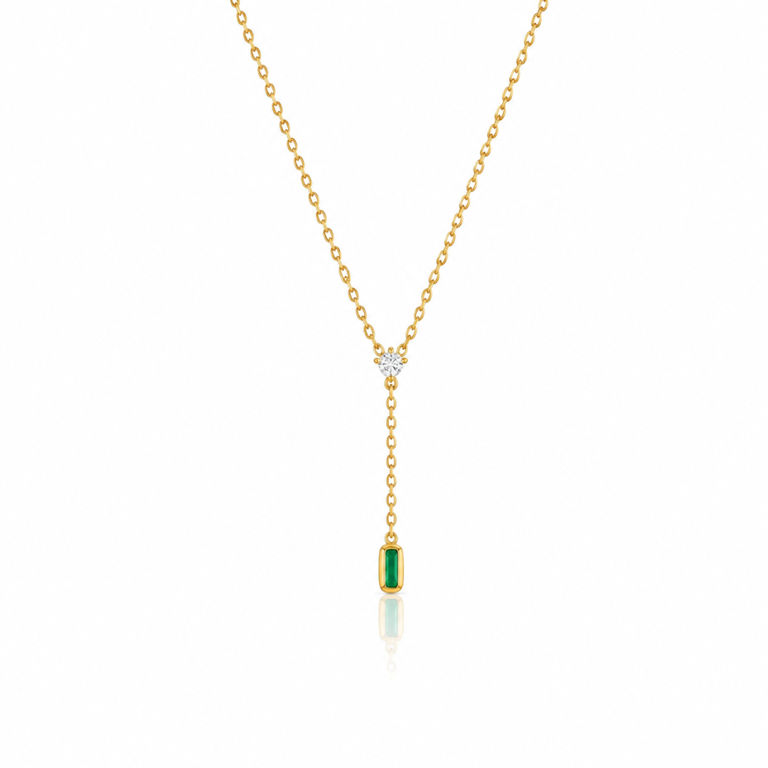 Slender Drop Pendant Necklace