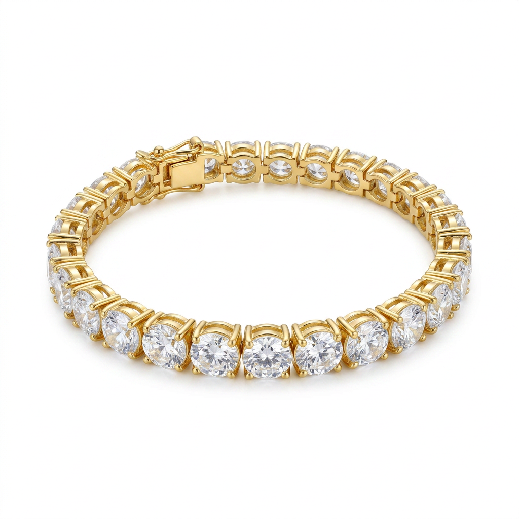 Gold Crystal Bracelet 5mm