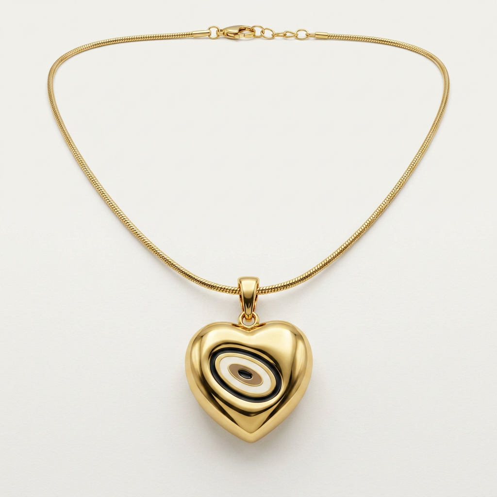 Gold Heart Pendant Necklace