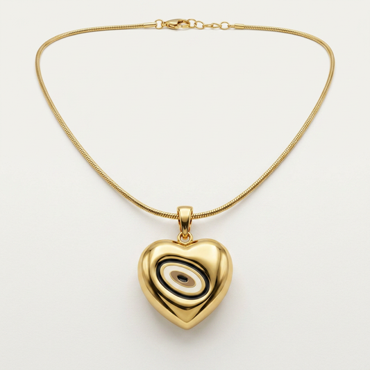 Gold Heart Pendant Necklace