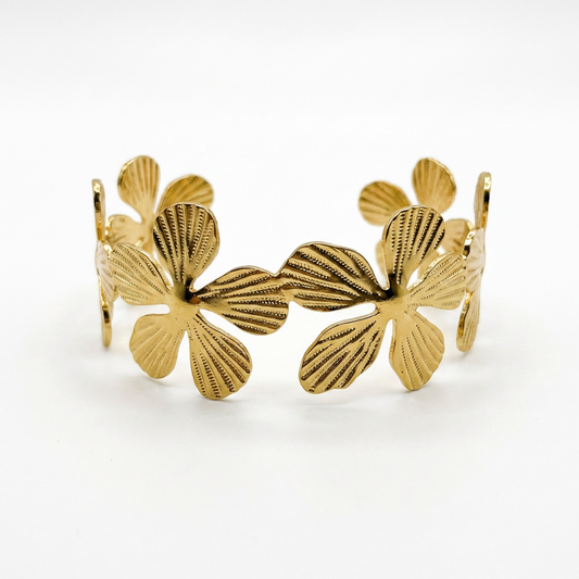 Gold-Plated Butterfly Cuff Bracelet - Product Shot