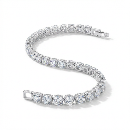 Silver Crystal Tennis Bracelet - product shot